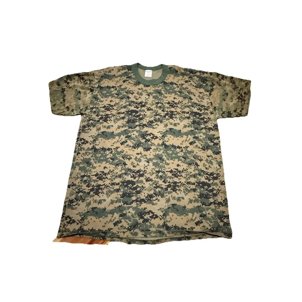 Tru-Spec Digital Camo Green Military T-Shirt 3XL Vintage Single Stitch‎ XXXL USA